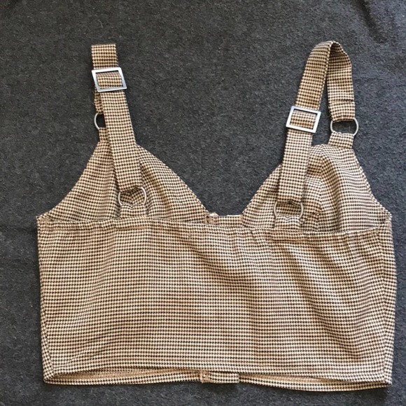 Gingham zip up crop top - Picture 8 of 10